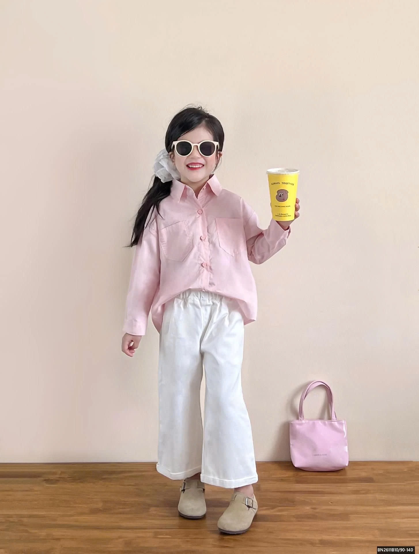 SÉT ÁO SƠ MI HỒNG MIX QUẦN TRẮNG