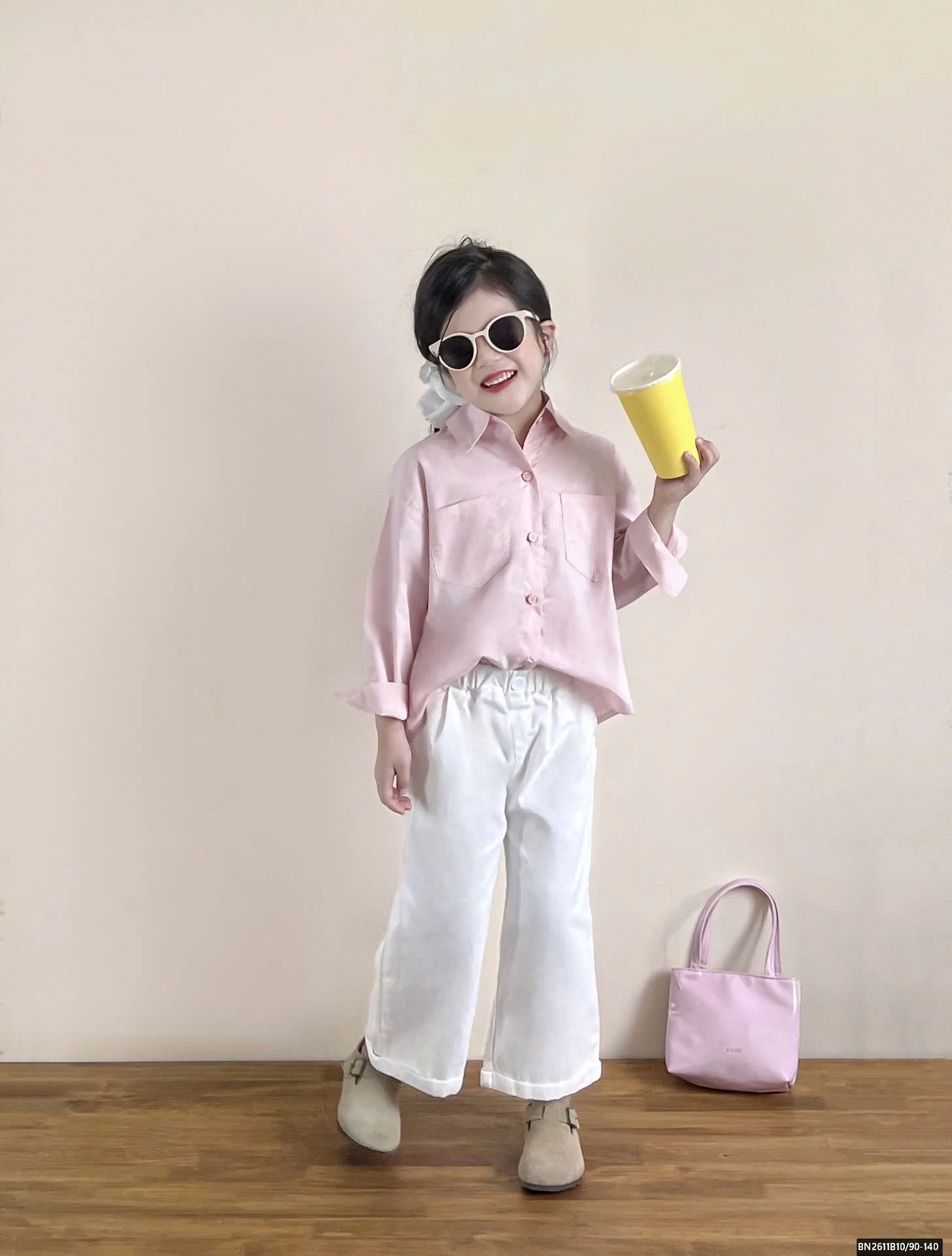 SÉT ÁO SƠ MI HỒNG MIX QUẦN TRẮNG