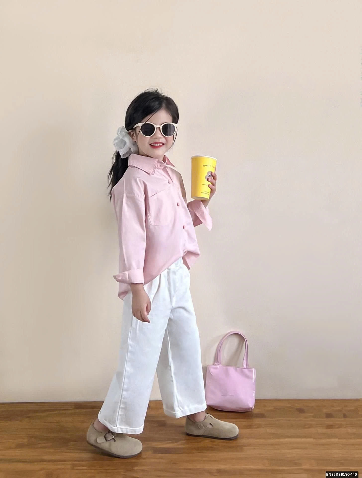 SÉT ÁO SƠ MI HỒNG MIX QUẦN TRẮNG