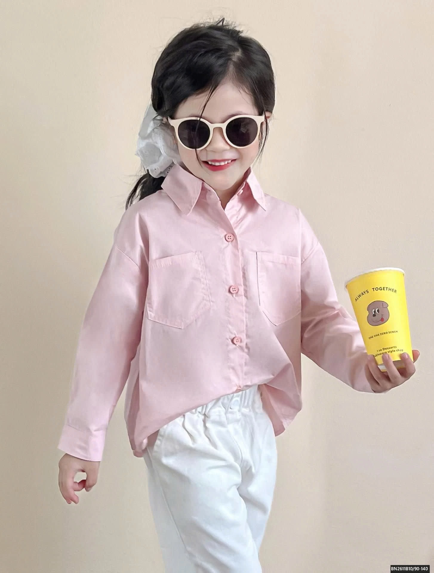 SÉT ÁO SƠ MI HỒNG MIX QUẦN TRẮNG