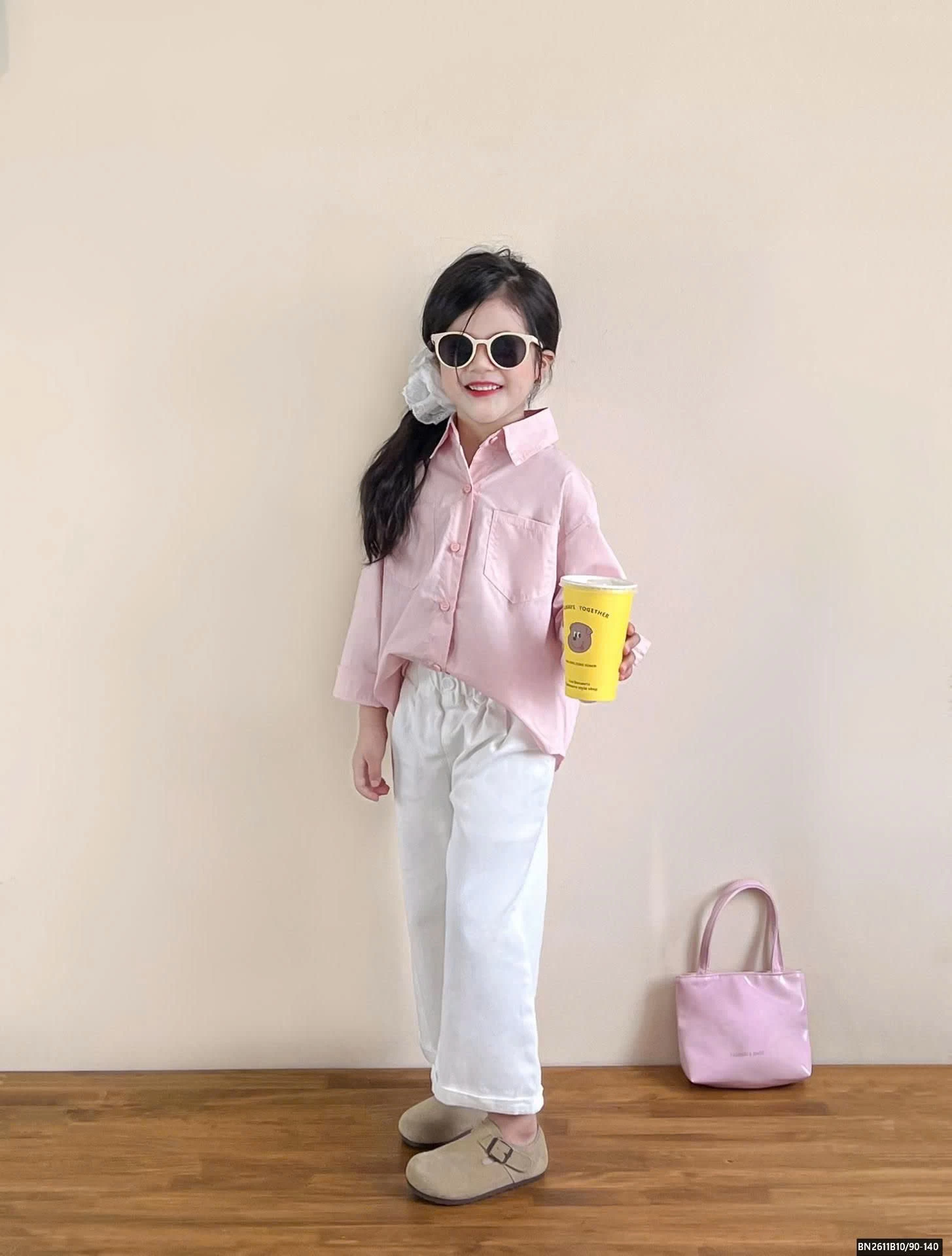 SÉT ÁO SƠ MI HỒNG MIX QUẦN TRẮNG