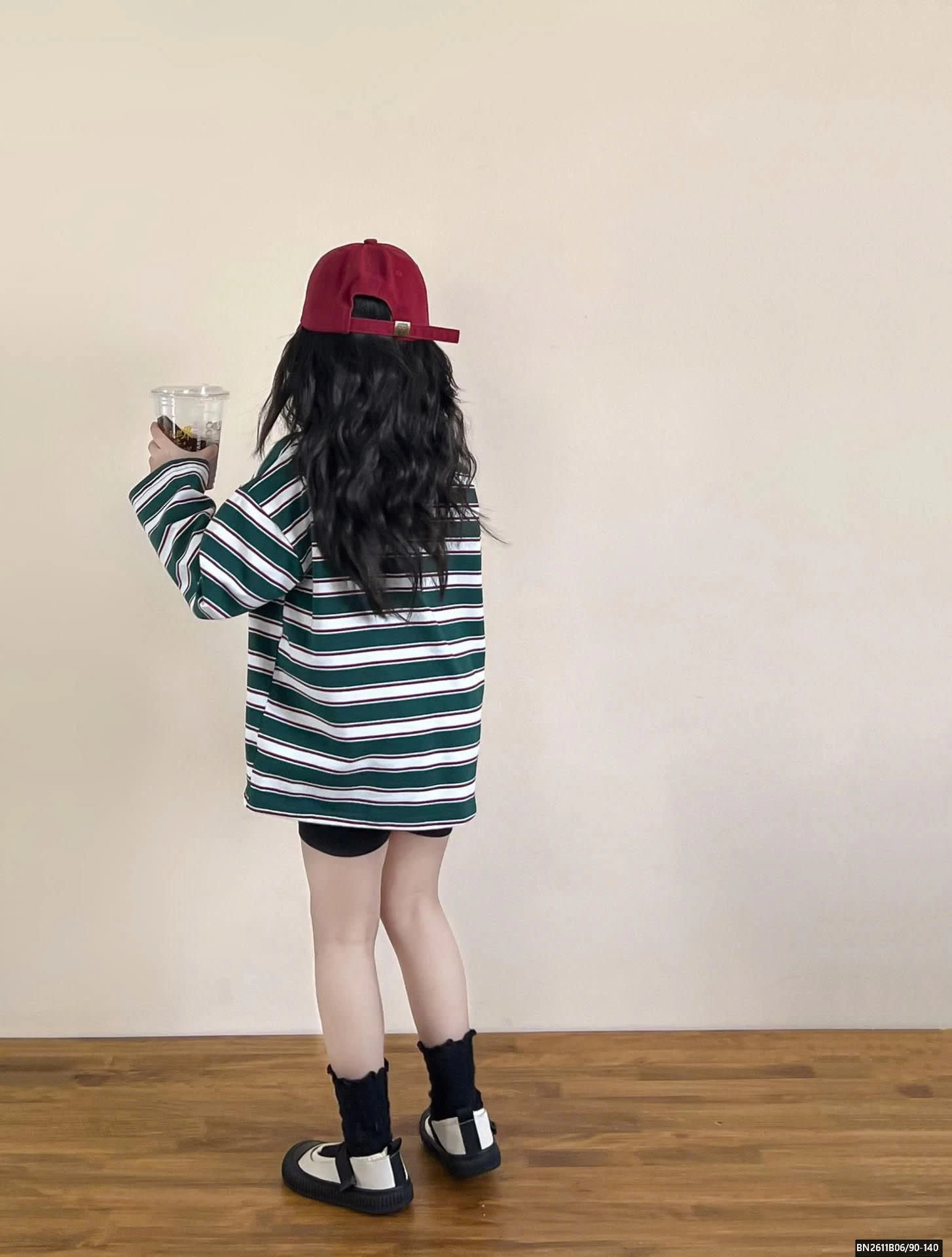 ÁO THUN KẺ NGANG MIX QUẦN LEGING ĐÙI