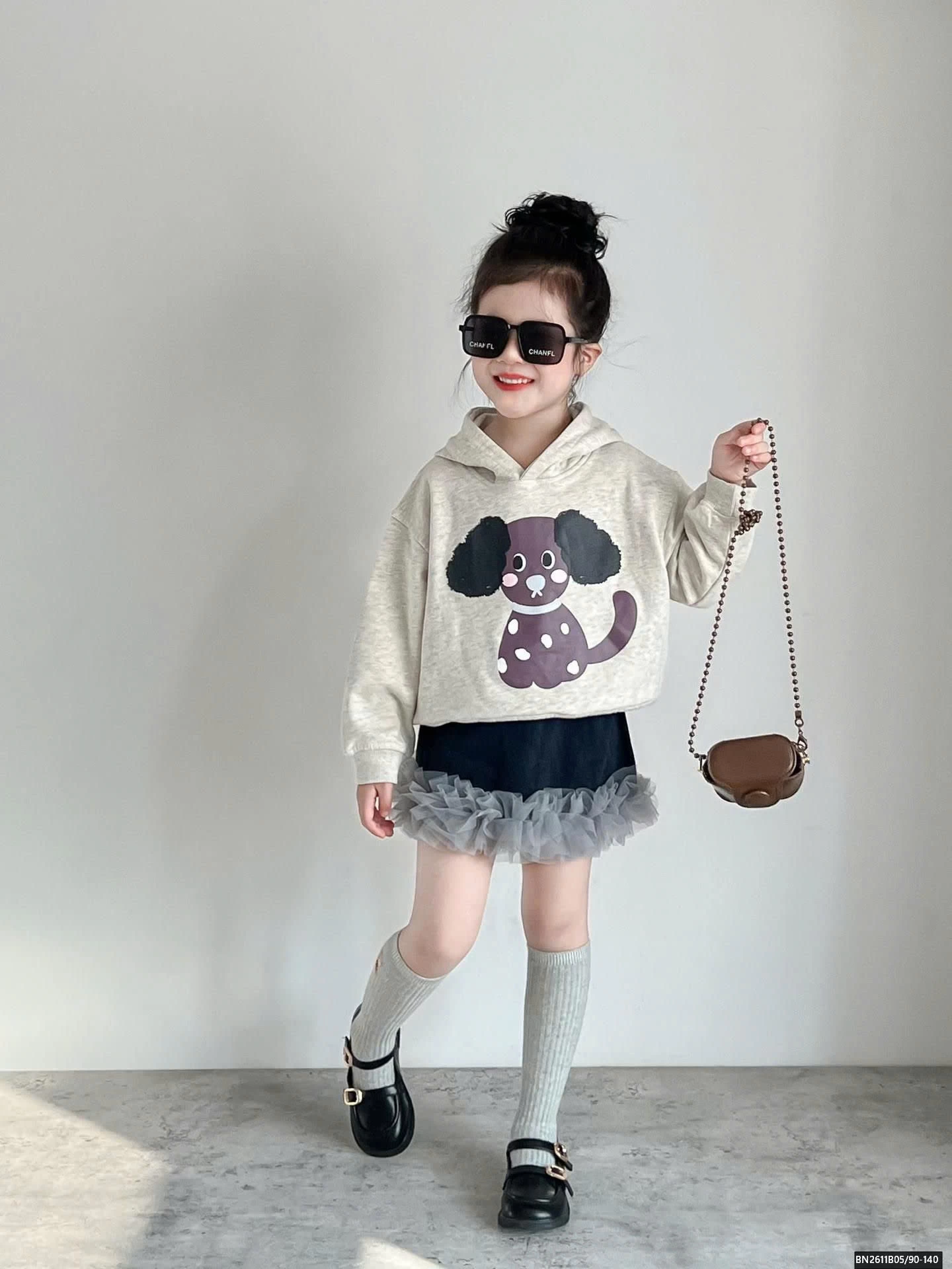 SÉT ÁO HOODIE CÚN MIX CHÂN VÁY TUTU