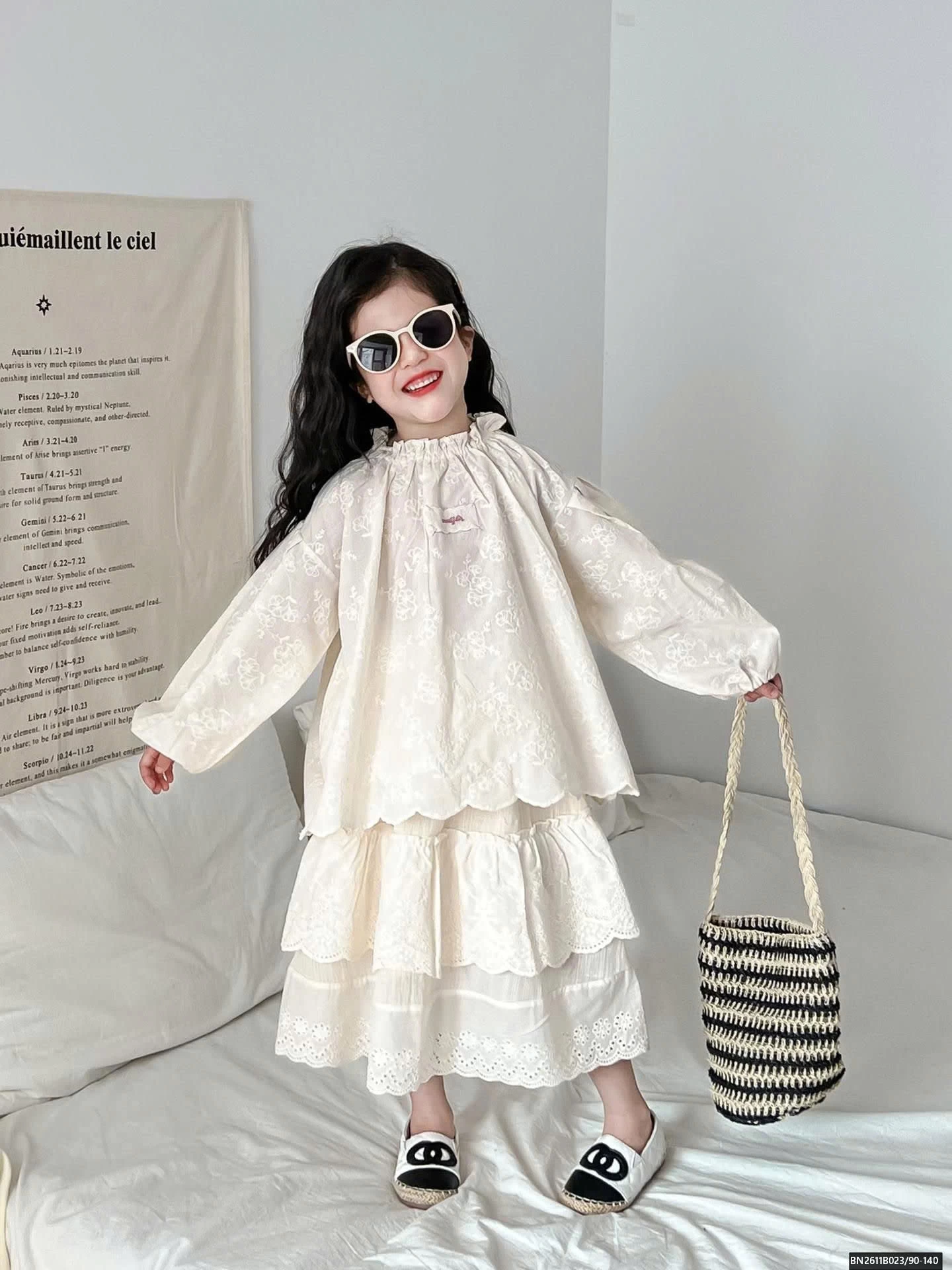 SÉT ÁO SƠ MI BABYDOLL MIX CHÂN VÁY DÁNG DÀI