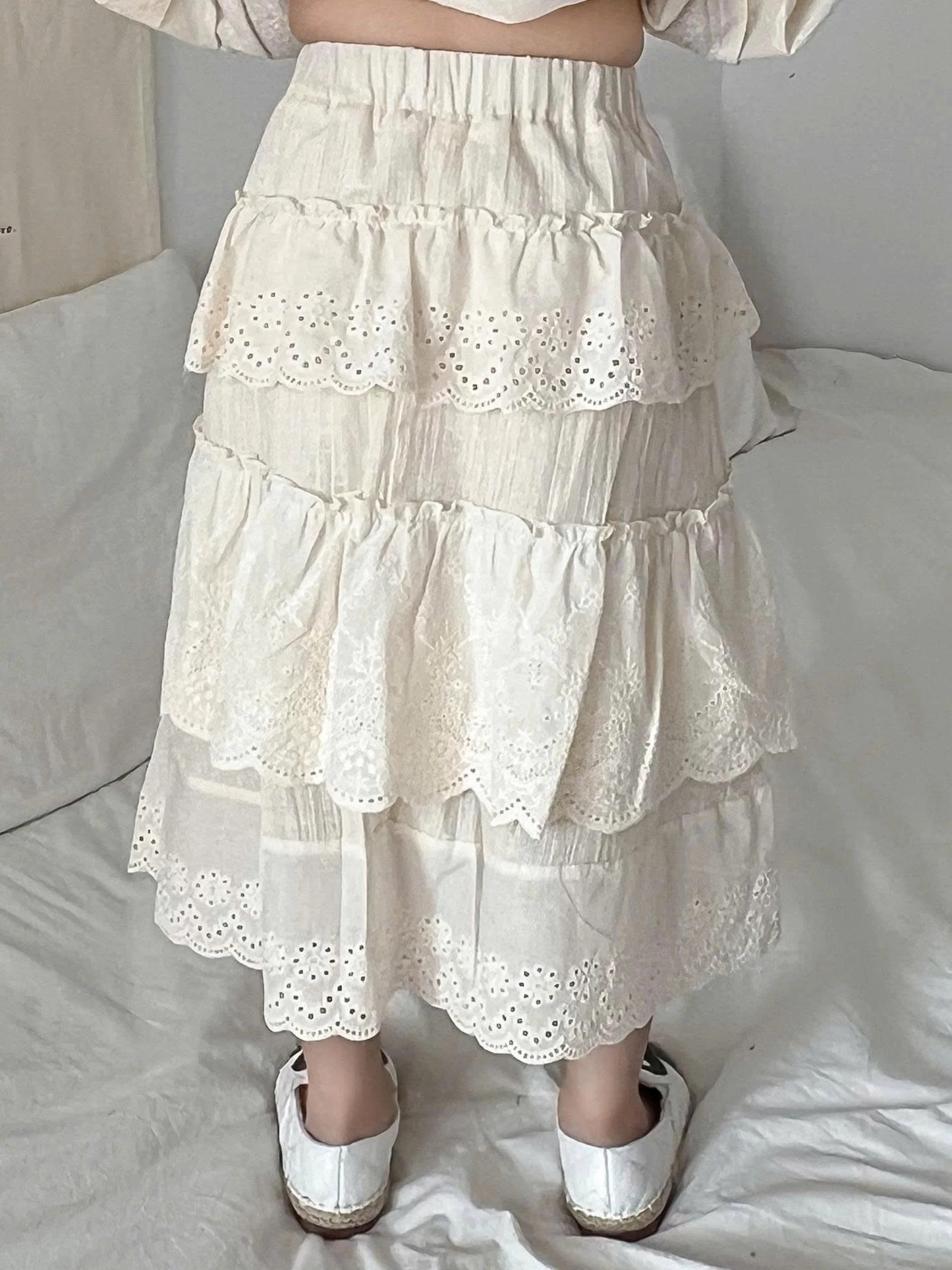 SÉT ÁO SƠ MI BABYDOLL MIX CHÂN VÁY DÁNG DÀI