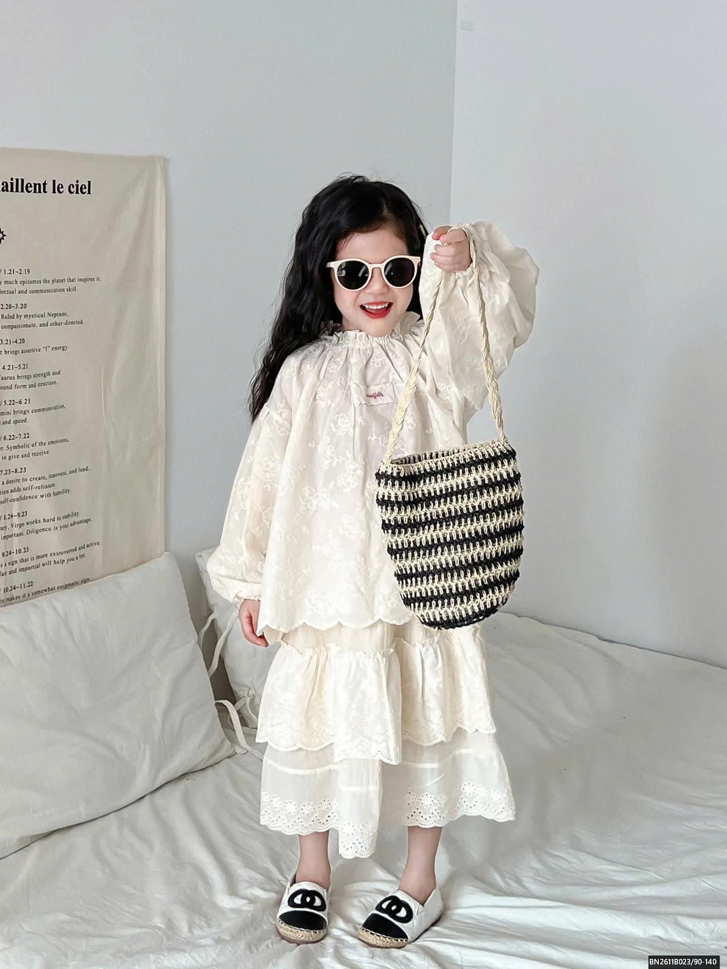 SÉT ÁO SƠ MI BABYDOLL MIX CHÂN VÁY DÁNG DÀI