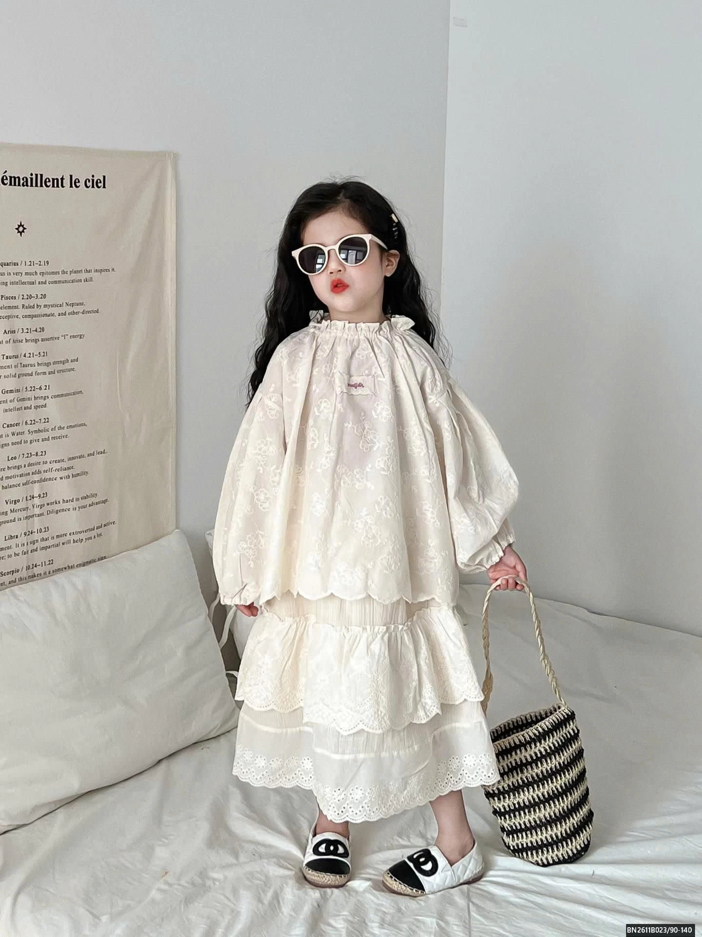 SÉT ÁO SƠ MI BABYDOLL MIX CHÂN VÁY DÁNG DÀI