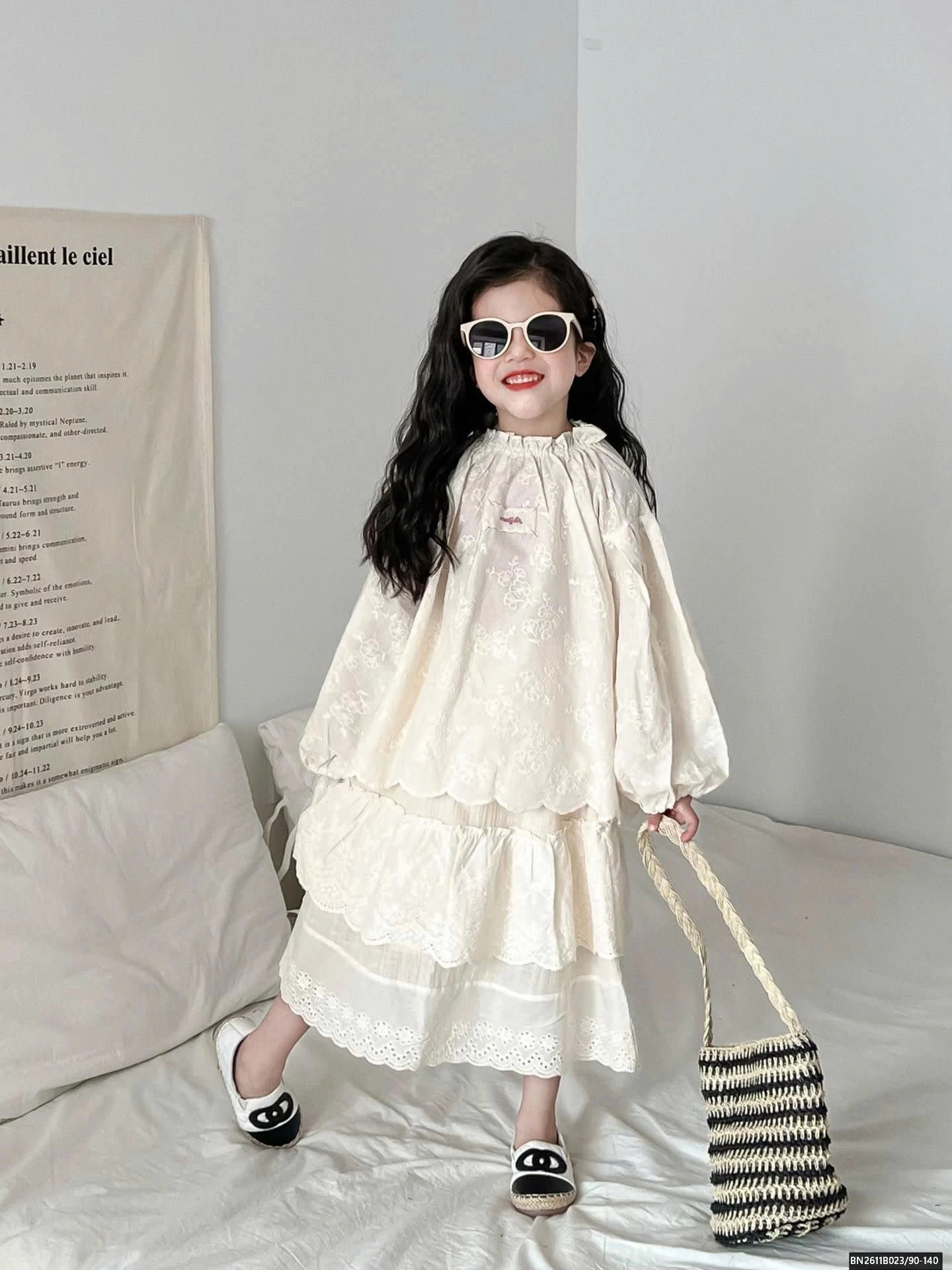 SÉT ÁO SƠ MI BABYDOLL MIX CHÂN VÁY DÁNG DÀI