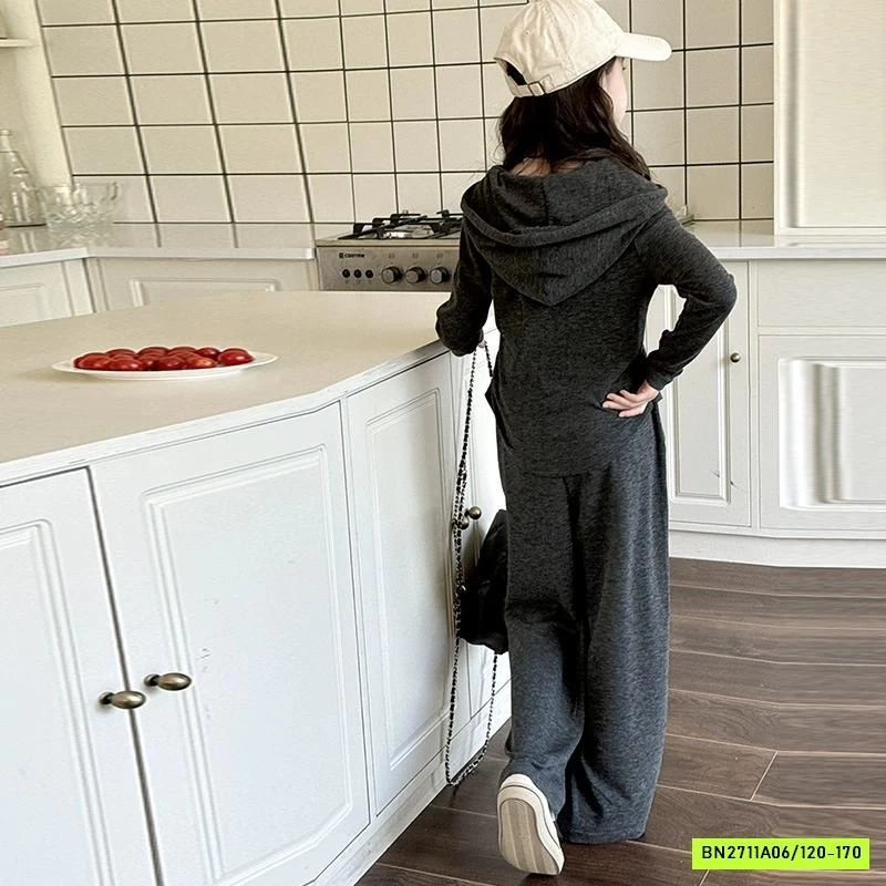 SÉT NỈ XÁM ĐEN ÁO RÚT EO SZ ĐẠI