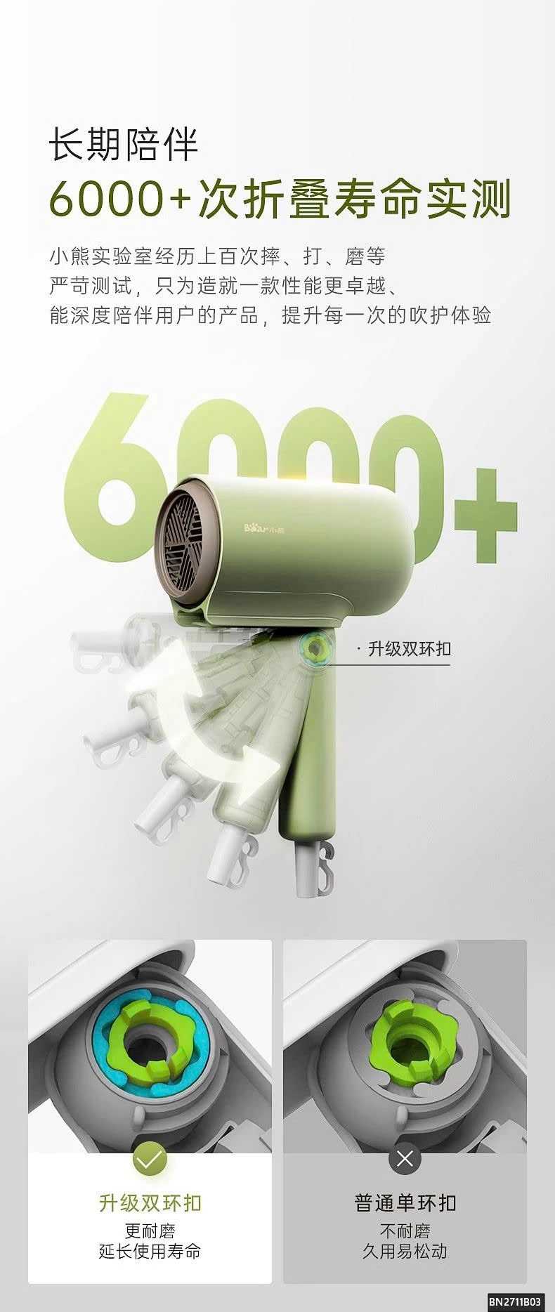 MÁY SẤY TÓC BEAR GẤP GỌN THẾ HỆ MỚI