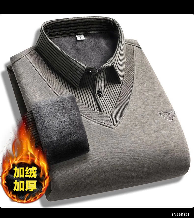 ÁO LEN NAM CỔ SƠ MI LÓT LÔNG SIÊU ẤM