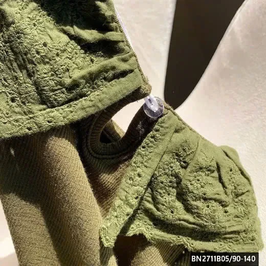 ÁO THUN DÀI TAY PHỐI REN CỔ BG