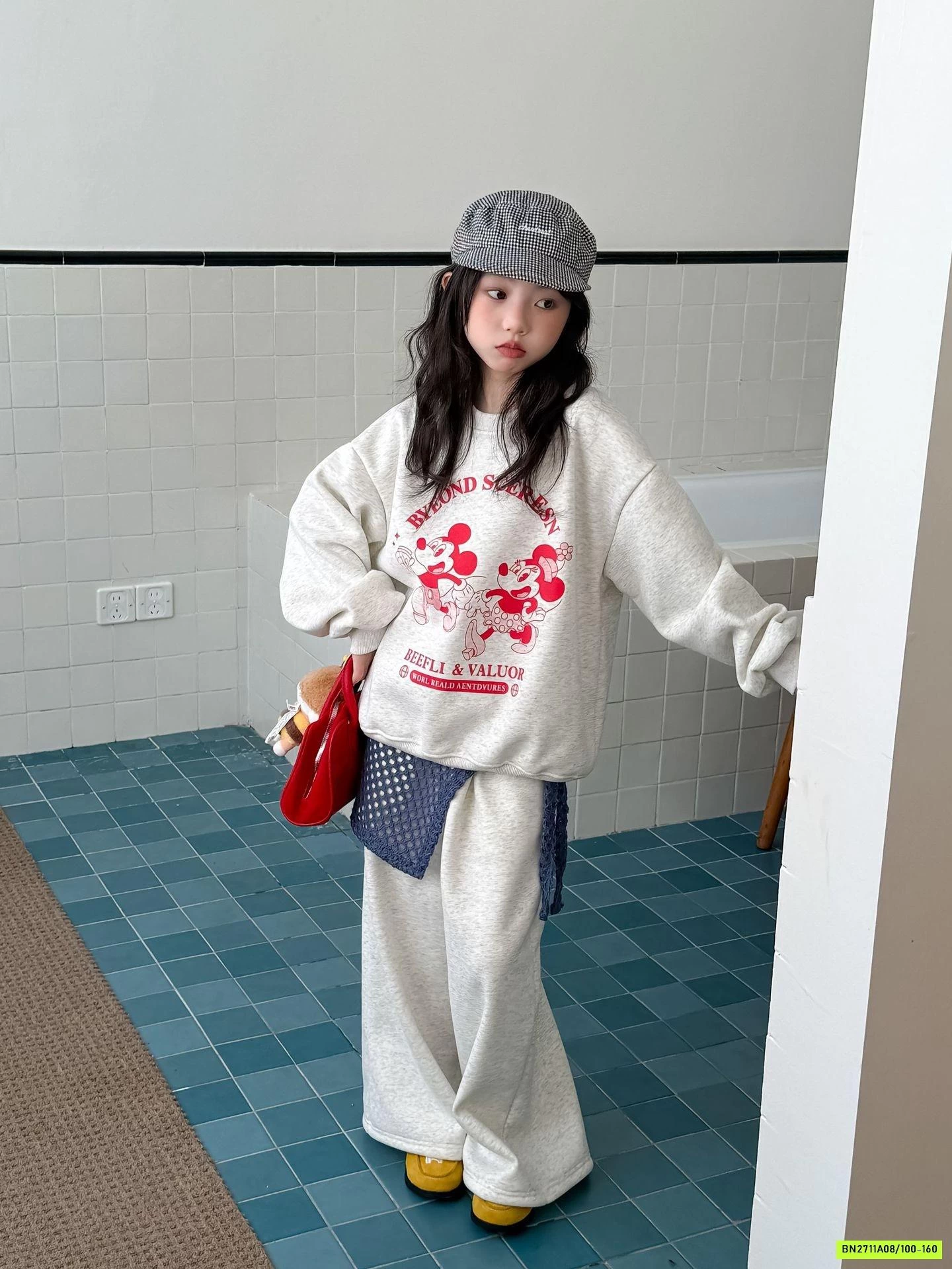 SÉT NỈ MICKEY QUẦN SUÔNG LÓT LÔNG CỪU