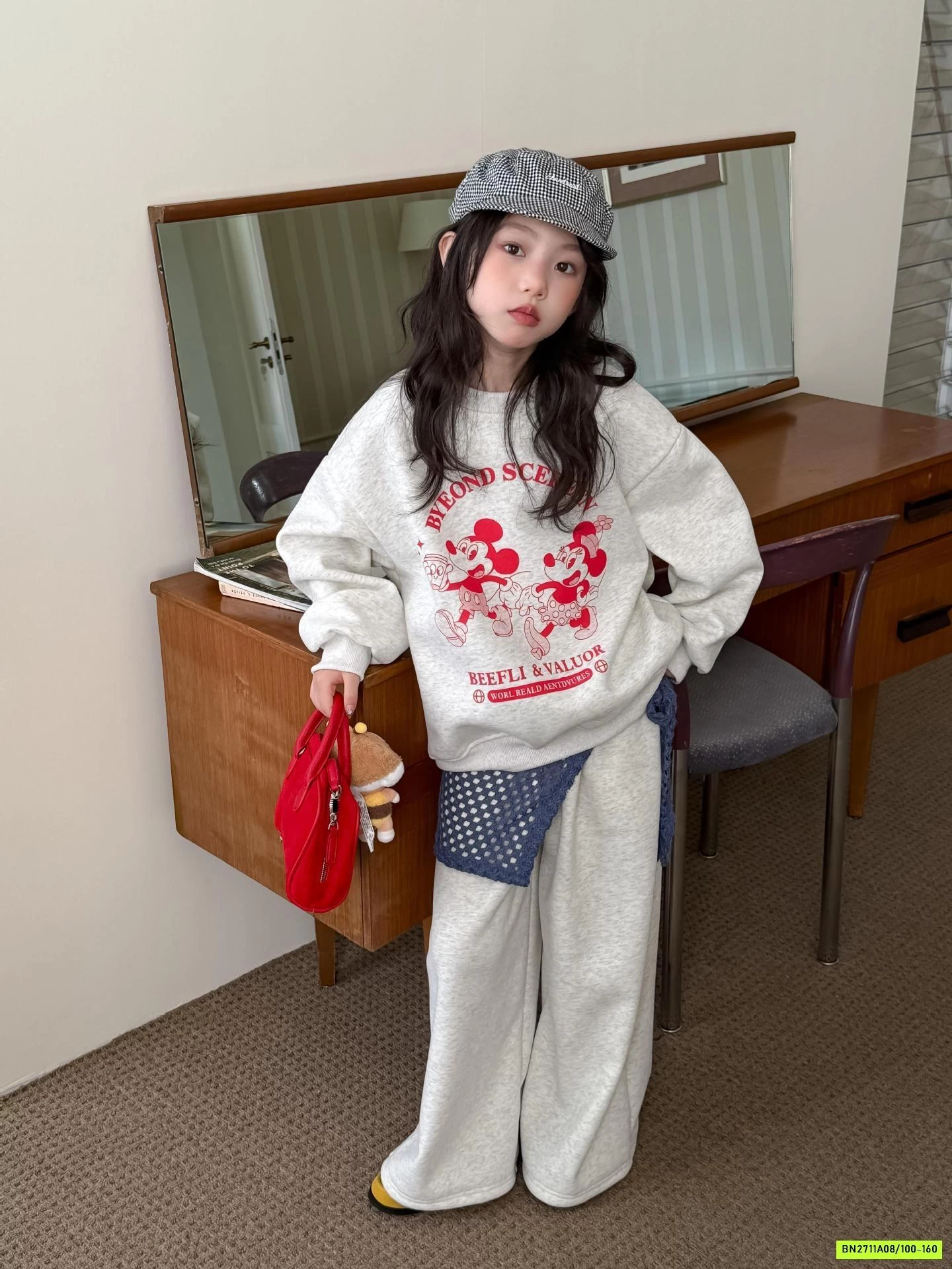 SÉT NỈ MICKEY QUẦN SUÔNG LÓT LÔNG CỪU