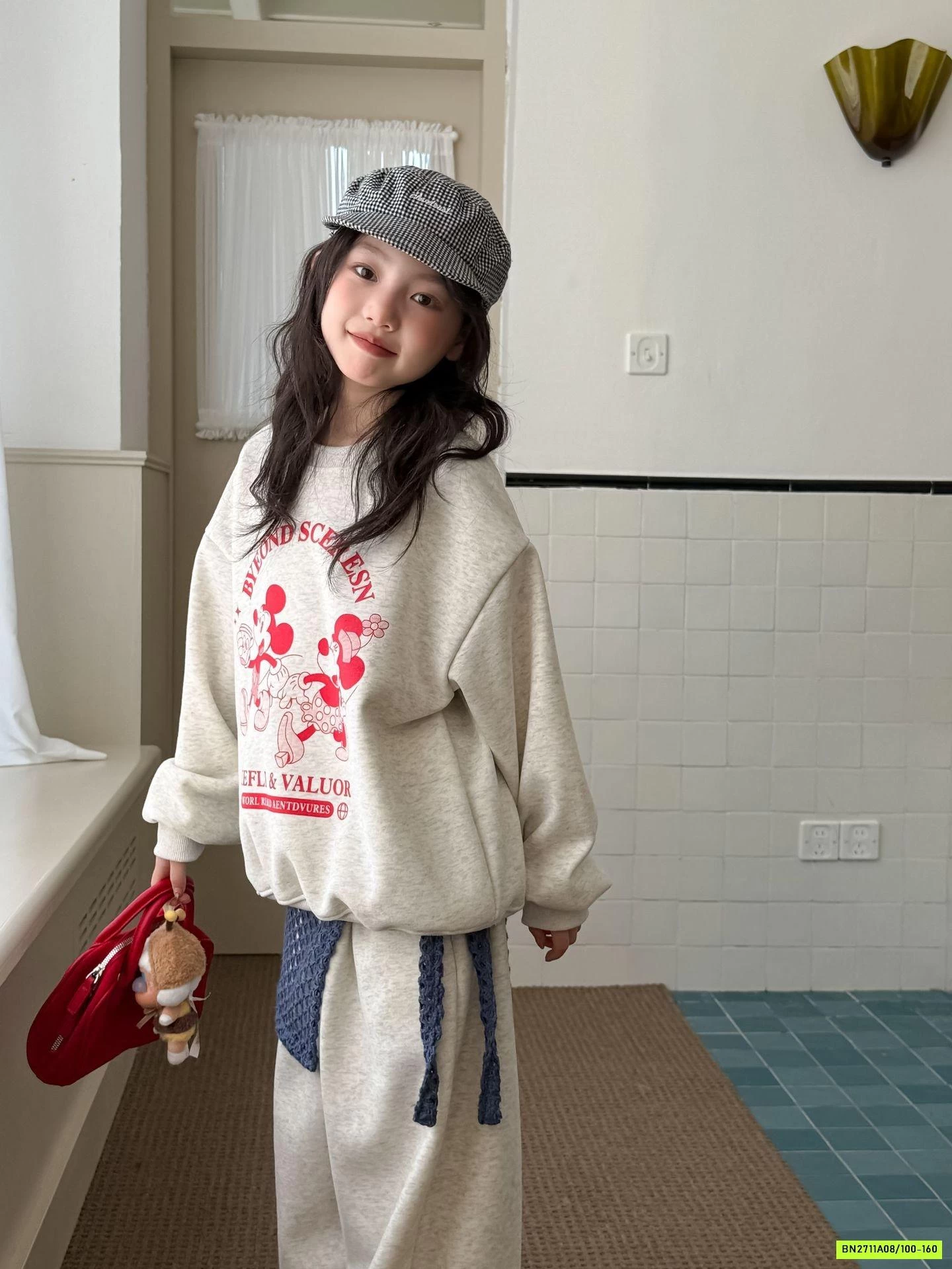 SÉT NỈ MICKEY QUẦN SUÔNG LÓT LÔNG CỪU