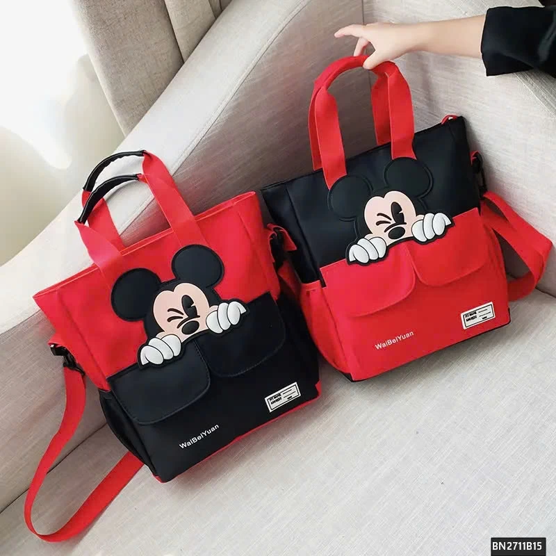 TÚI VẢI  HỌC SINH PHỐI MÀU MICKEY