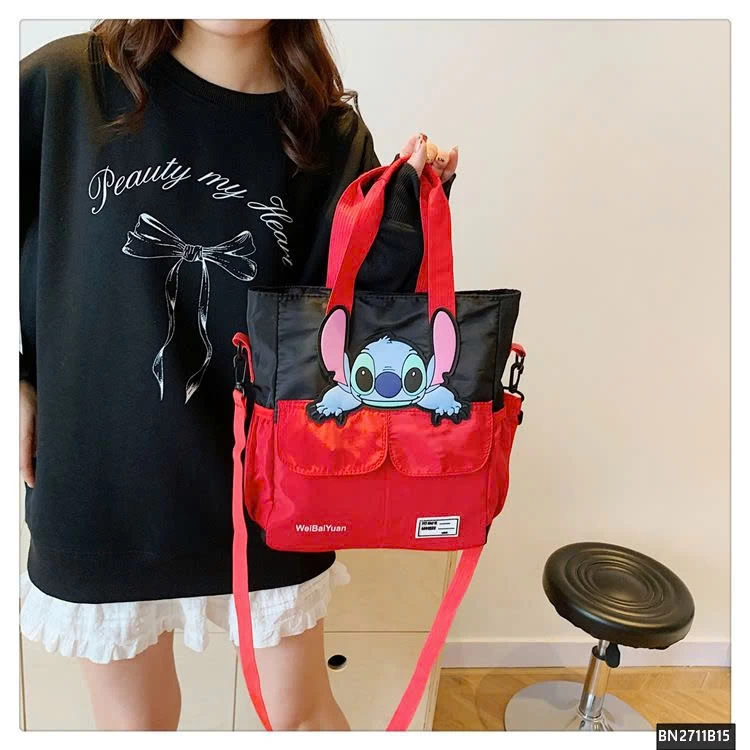 TÚI VẢI  HỌC SINH PHỐI MÀU MICKEY