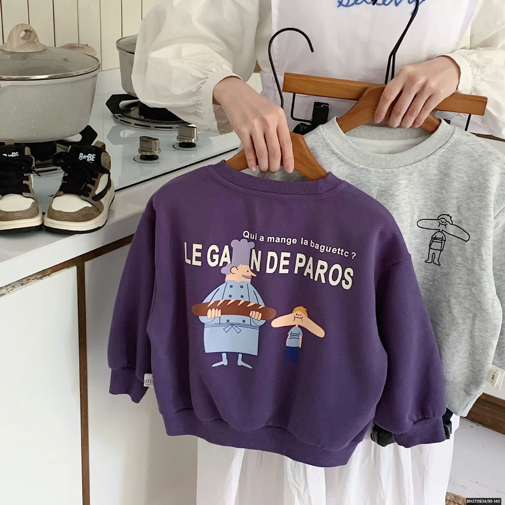 ÁO NỈ HOẠT HÌNH CỔ TRÒN