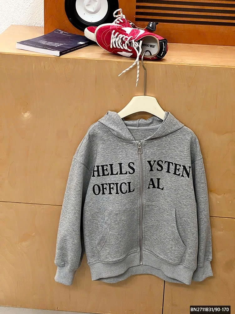 ÁO KHOÁC NỈ IN CHỮ AMBB  25G160