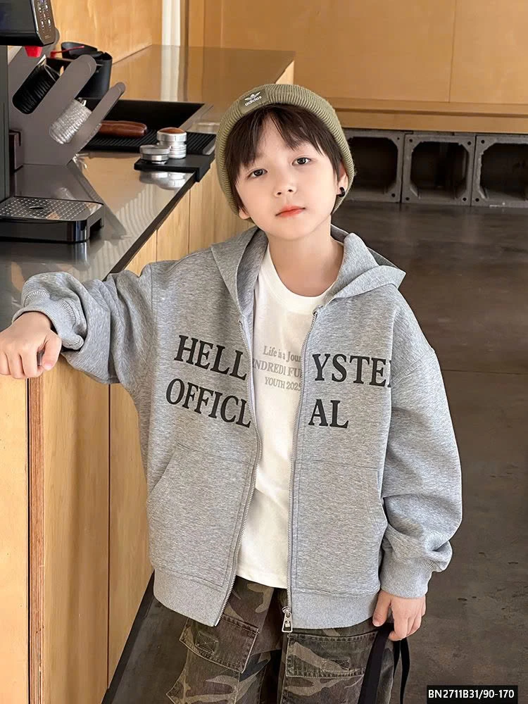 ÁO KHOÁC NỈ IN CHỮ AMBB 25G160