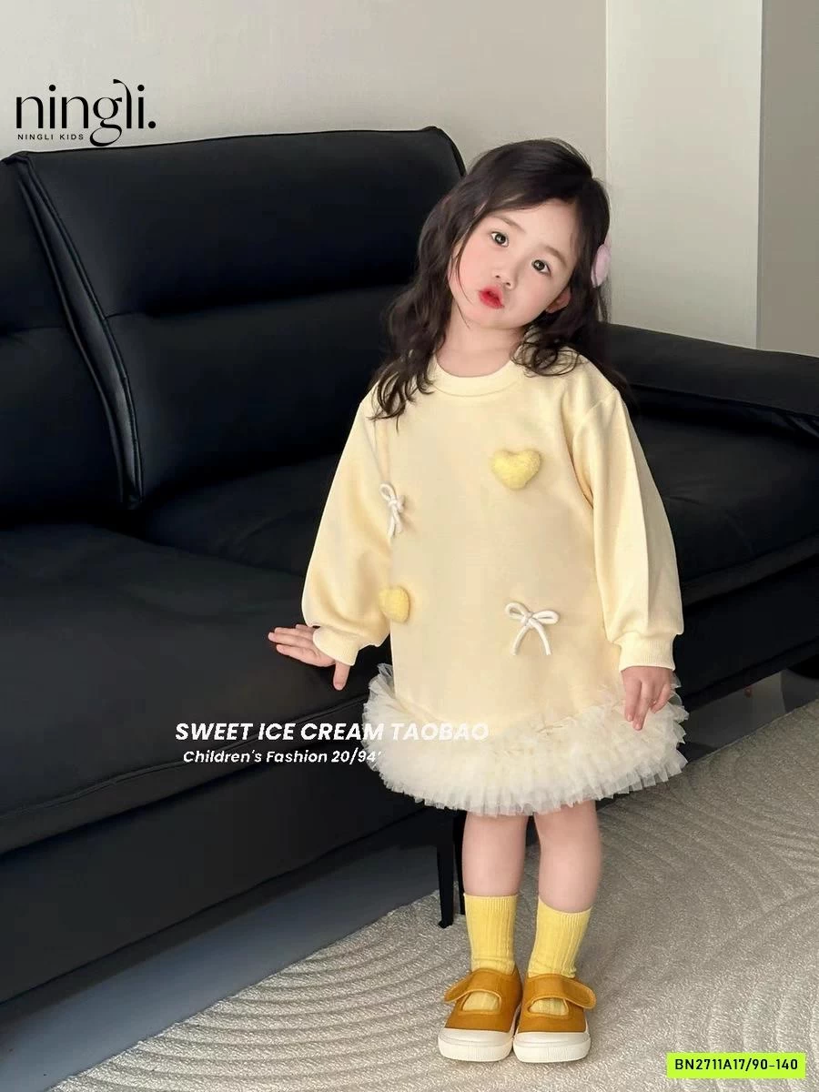 VÁY NỈ SUÔNG VIỀN REN NINGLI