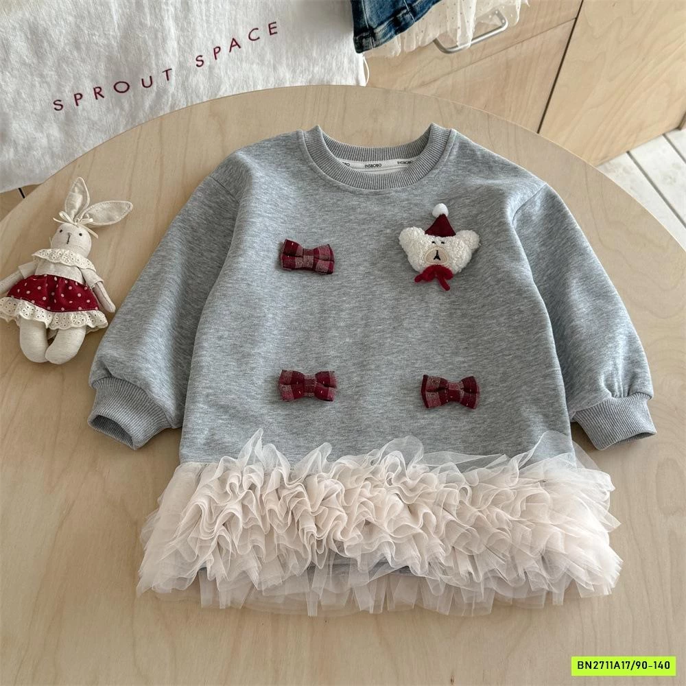 VÁY NỈ SUÔNG VIỀN REN NINGLI