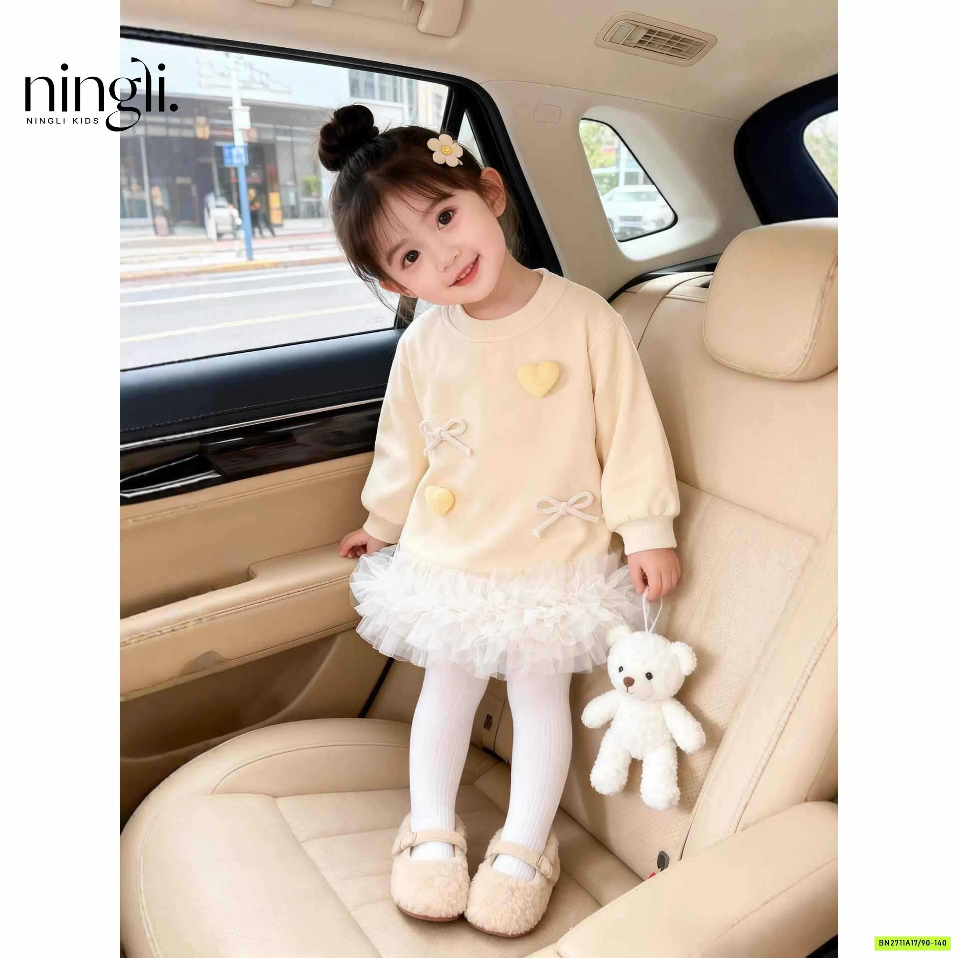 VÁY NỈ SUÔNG VIỀN REN NINGLI