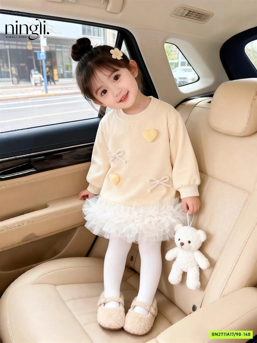 VÁY NỈ SUÔNG VIỀN REN NINGLI