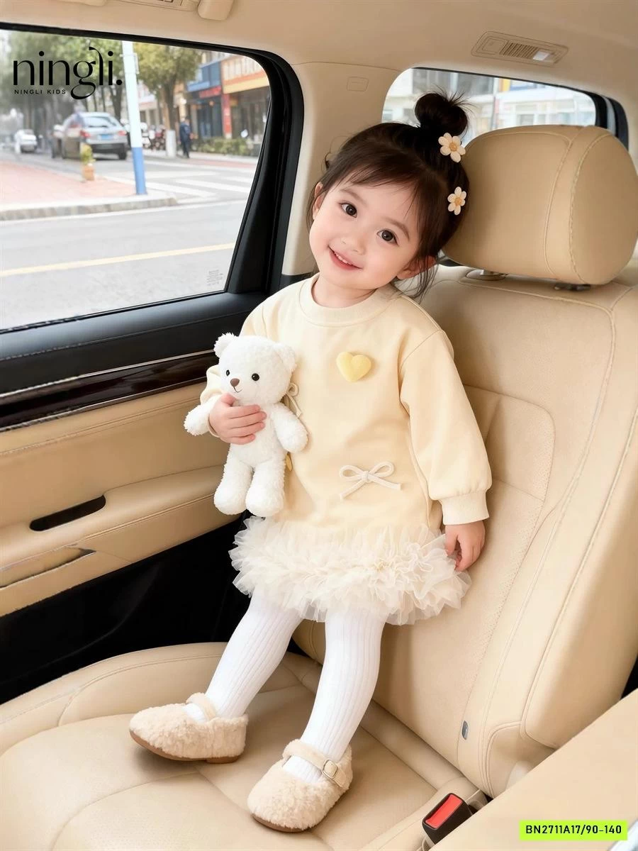 VÁY NỈ SUÔNG VIỀN REN NINGLI