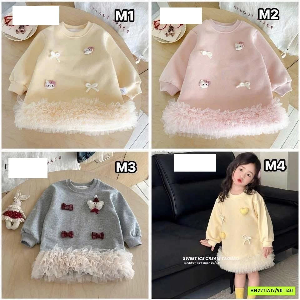 VÁY NỈ SUÔNG VIỀN REN NINGLI