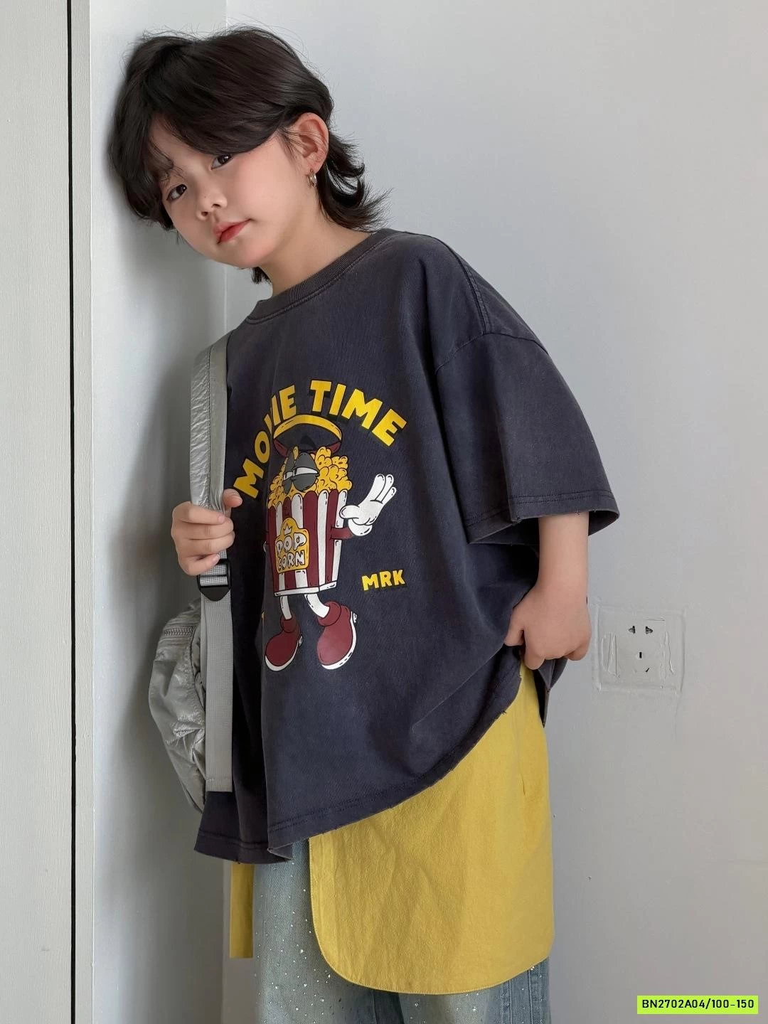 ÁO THUN BỎNG NGÔ MIX JEANS ĐÁ