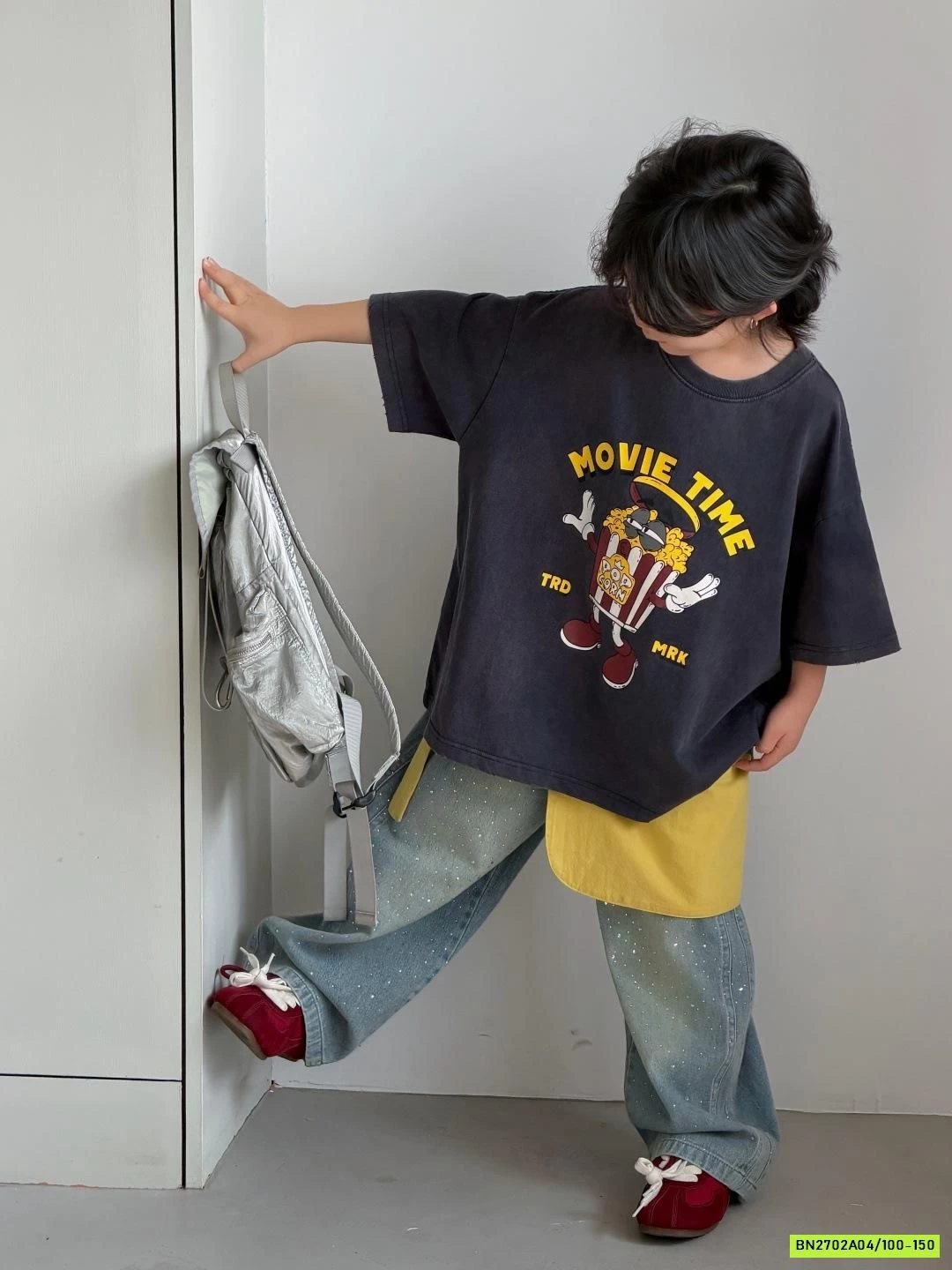 ÁO THUN BỎNG NGÔ MIX JEANS ĐÁ