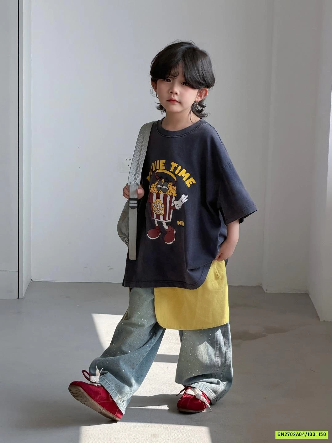 ÁO THUN BỎNG NGÔ MIX JEANS ĐÁ