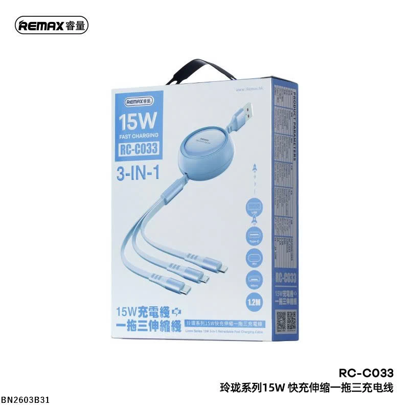 DÂY SẠC 3 IN 1 REMAX