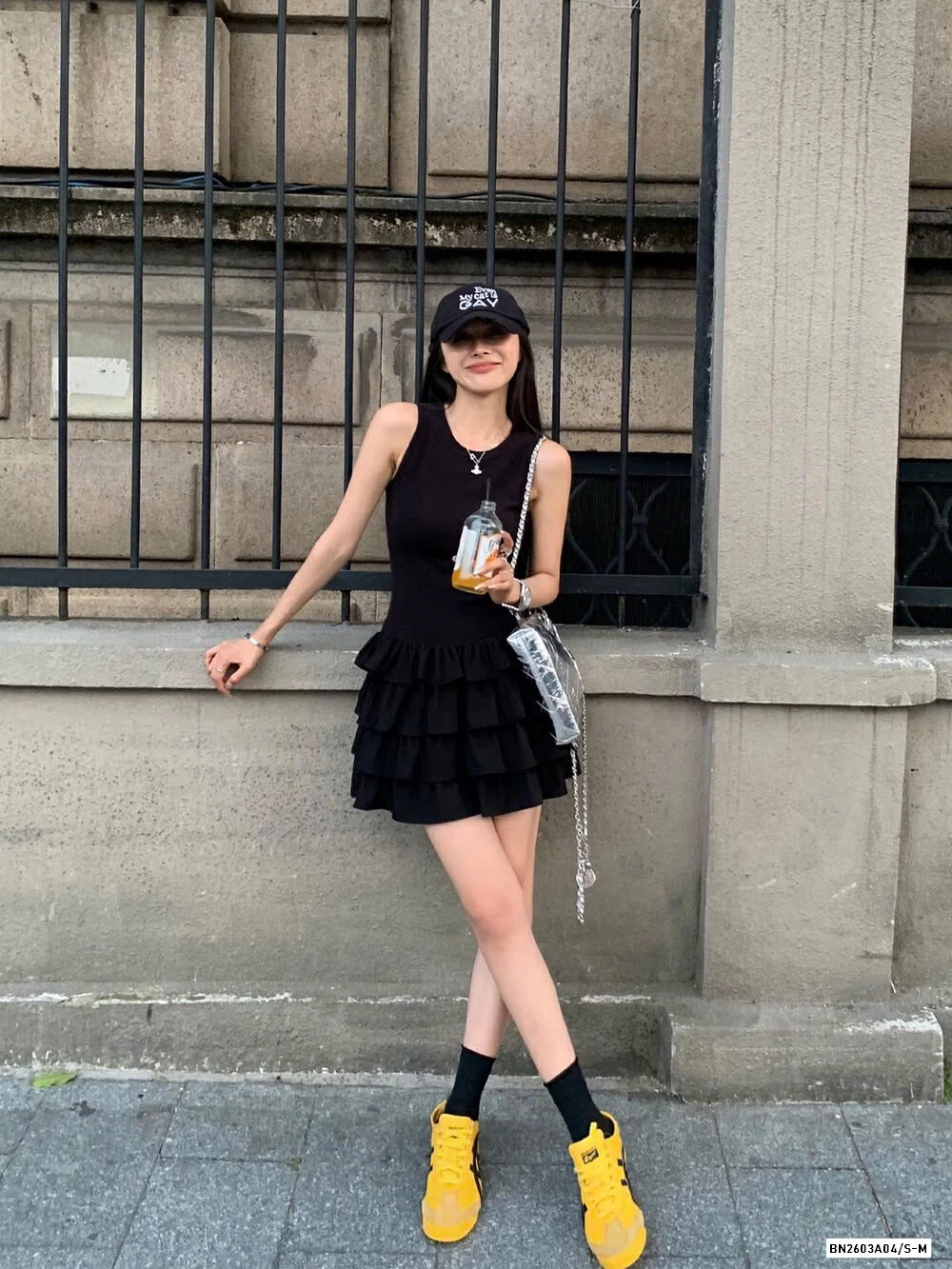 VÁY SÁT NÁCH CHÂN LY XẾP TẦNG WG.WE