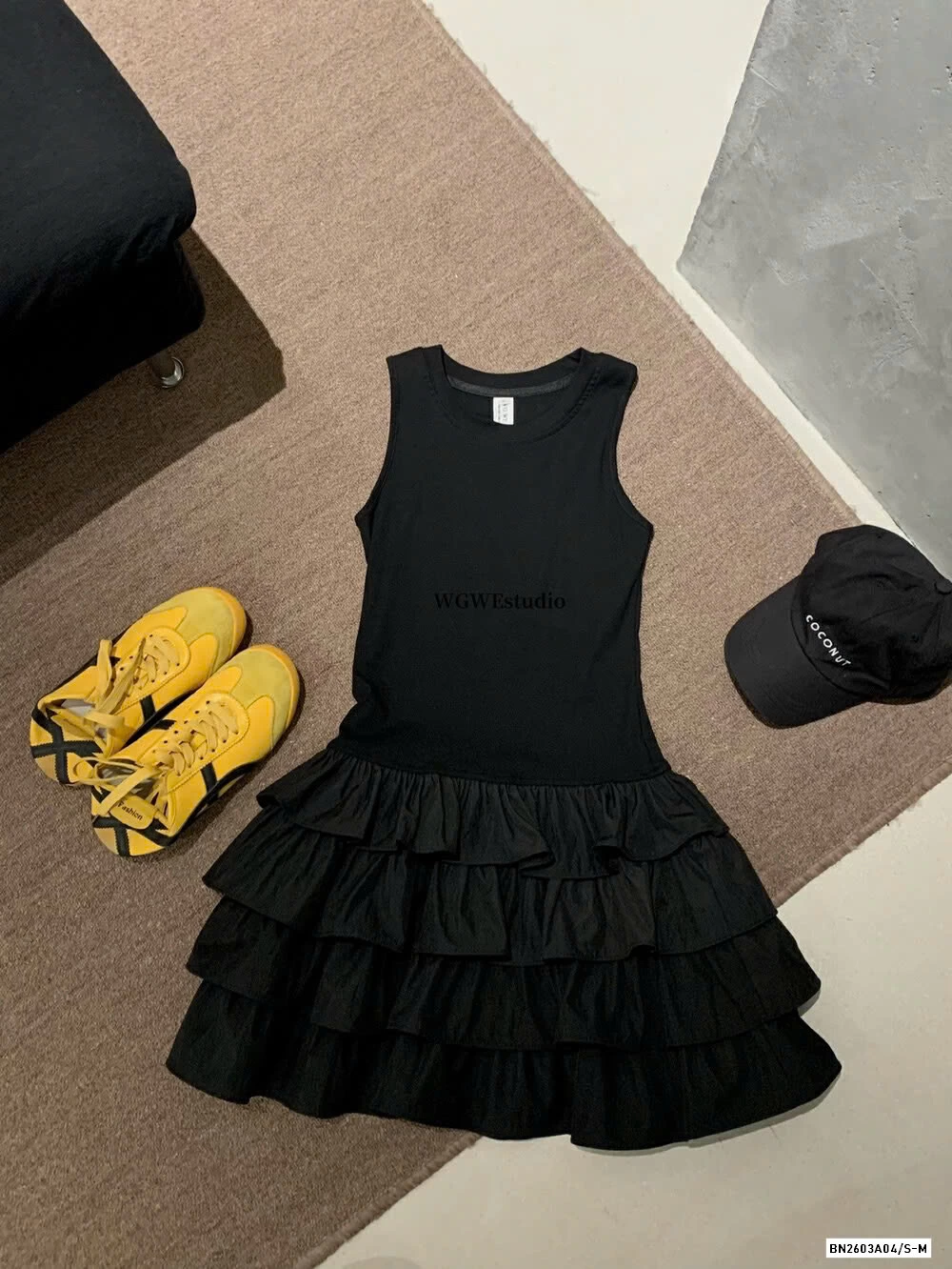 VÁY SÁT NÁCH CHÂN LY XẾP TẦNG WG.WE