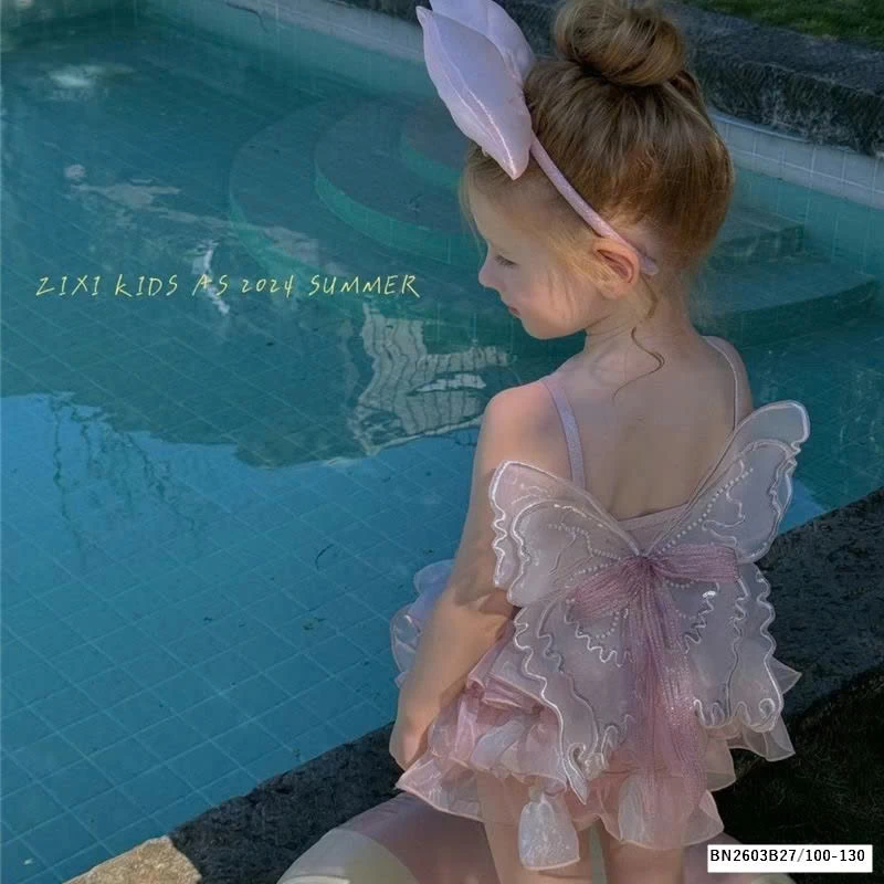 VÁY BƠI HỒNG CÀNH BƯỚM