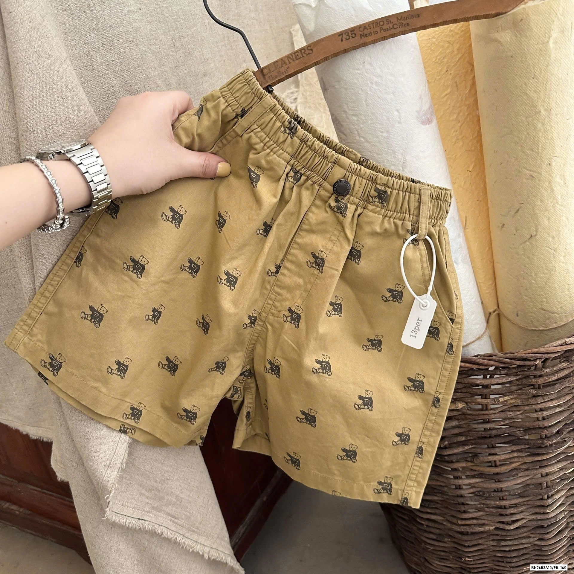 SHORT THÔ MỀM THÊU GẤU mmGGbaby