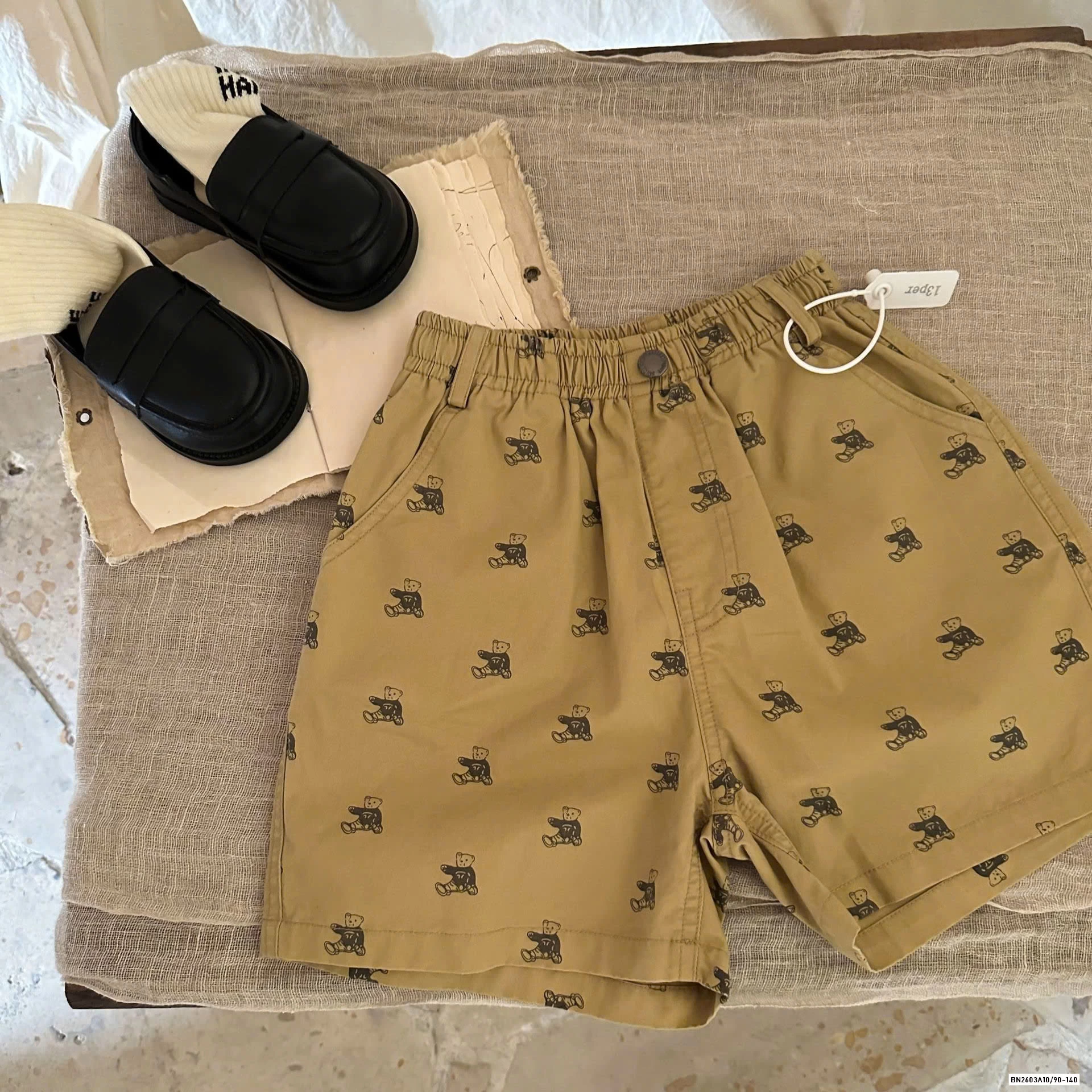 SHORT THÔ MỀM THÊU GẤU mmGGbaby