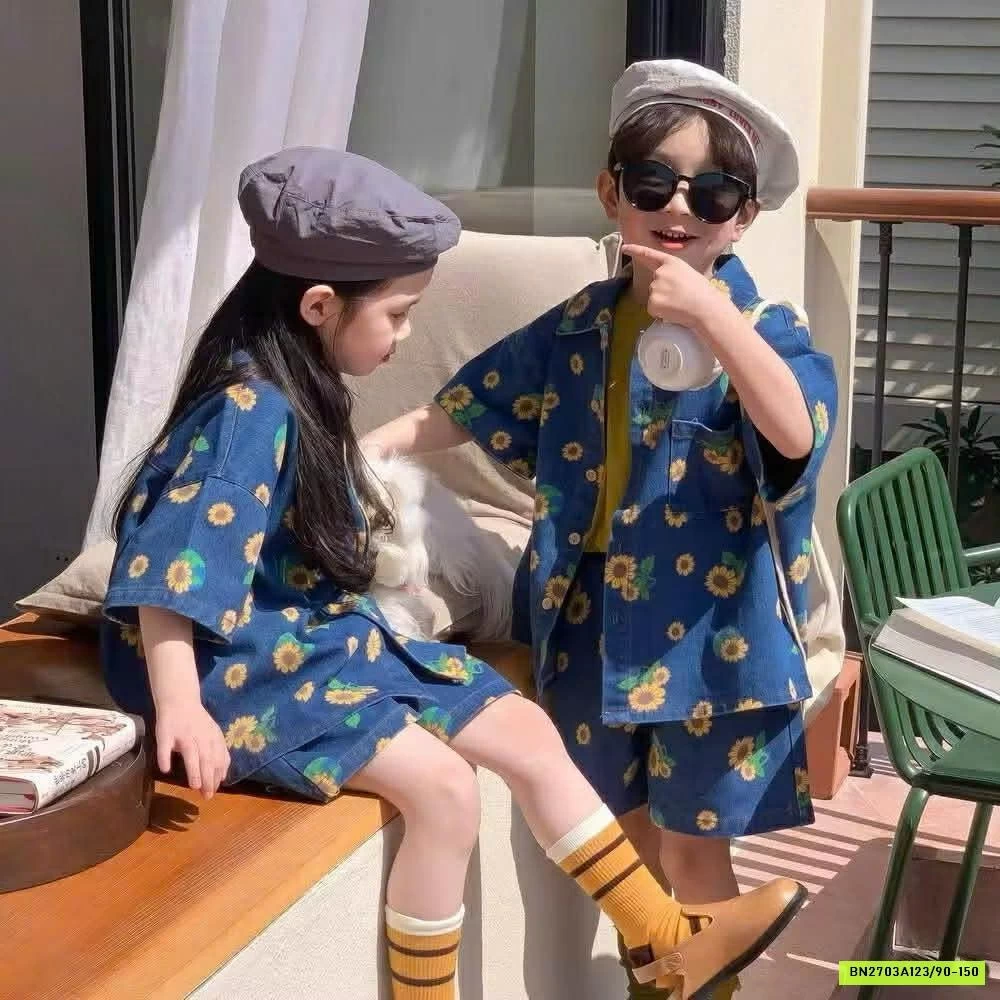 SÉT JEANS HOA HƯỚNG DƯƠNG KUMAIKIDS