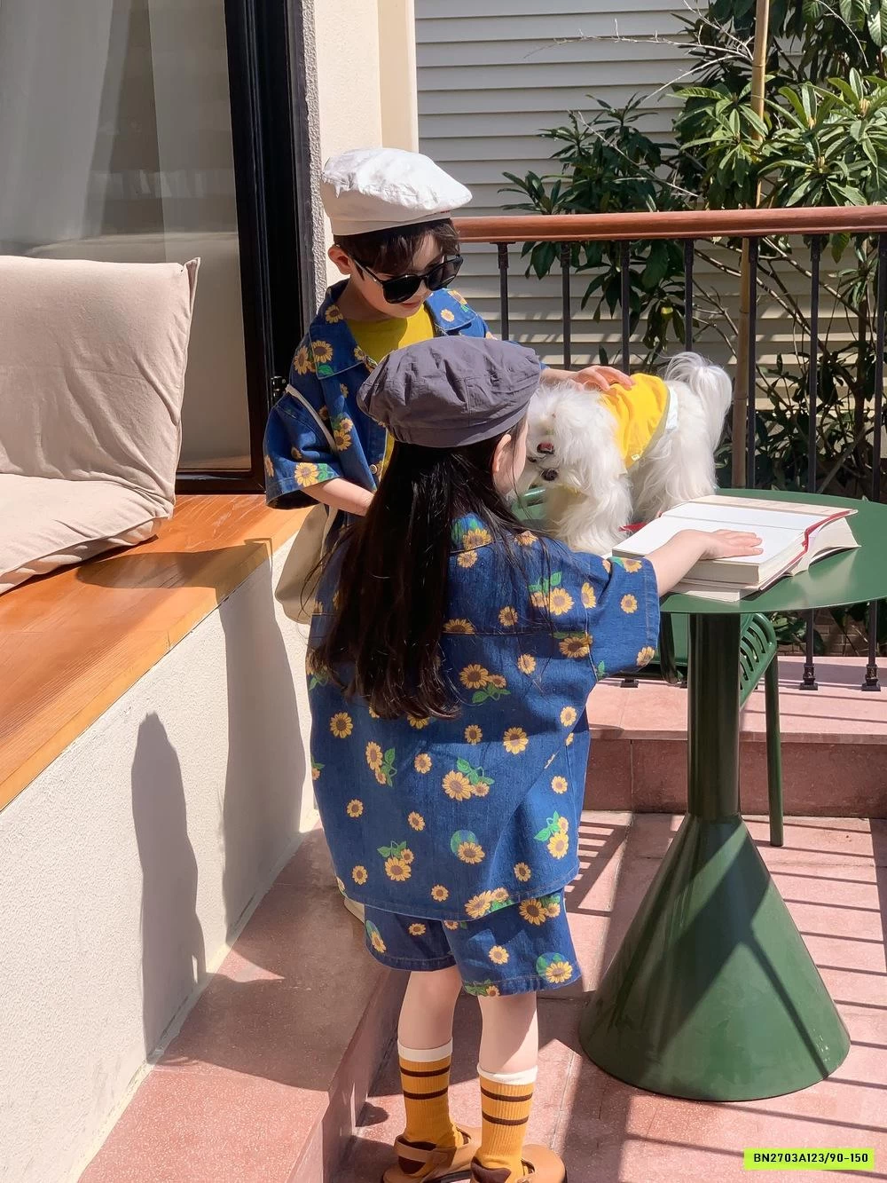 SÉT JEANS HOA HƯỚNG DƯƠNG KUMAIKIDS