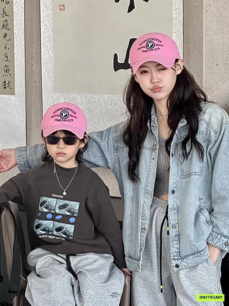 MŨ KẾT THÊU CHỮ RÁCH MẸ BÉ