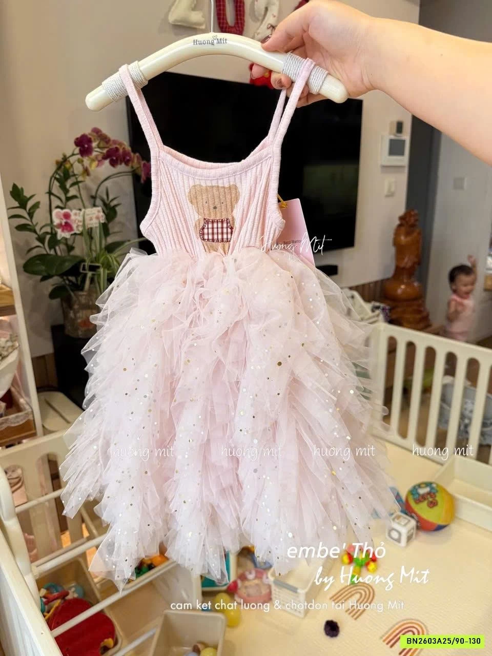 ĐẦM 2 DÂY GẤU TUTU BỒNG BỀNH