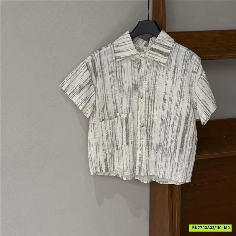 SƠ MI SỌC NGẮN TAY XUẤT HÀN