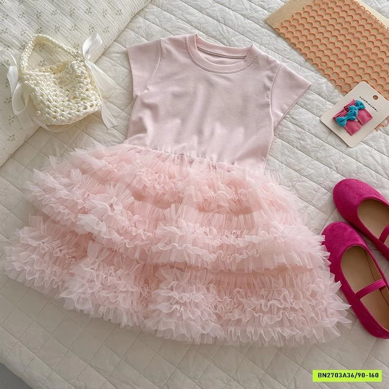 ĐẦM THUN PHỐI CHÂN VÁY TUTU