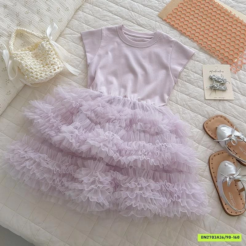 ĐẦM THUN PHỐI CHÂN VÁY TUTU