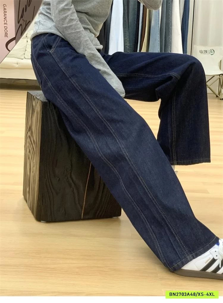 DENIM ỐNG ĐỨNG GÂN SỌC BÊN