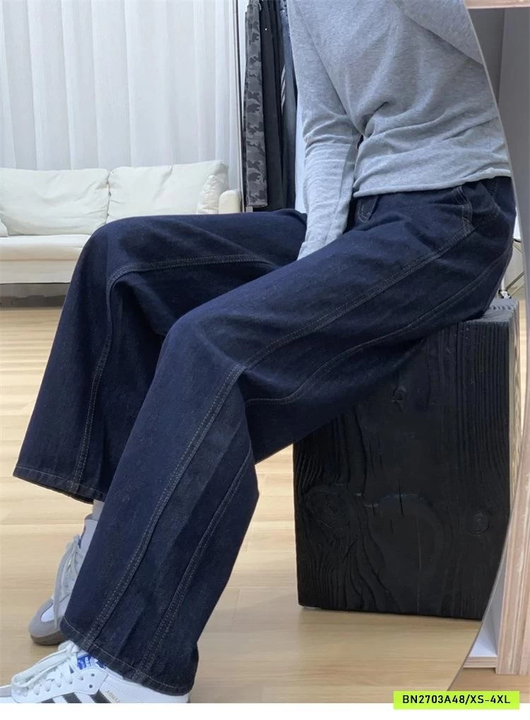 DENIM ỐNG ĐỨNG GÂN SỌC BÊN