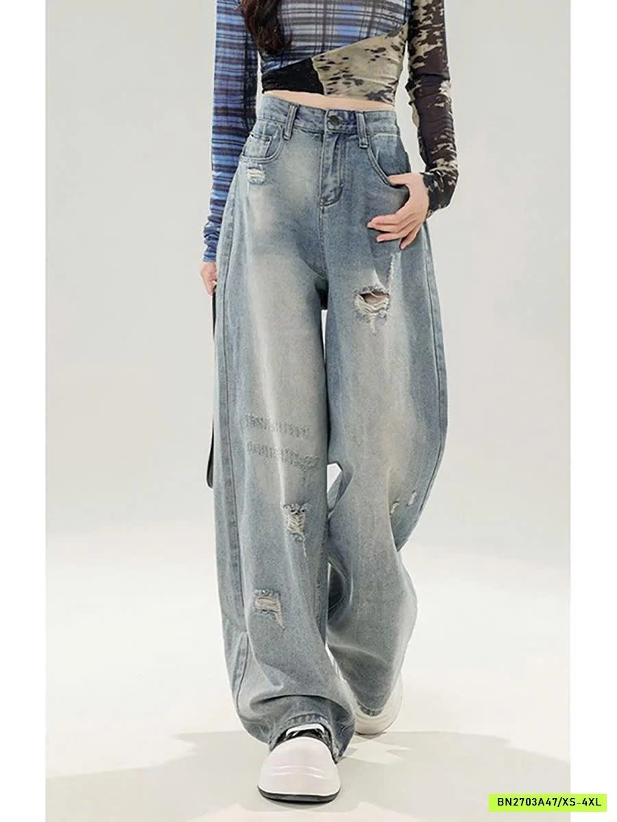 QUẦN JEAN ỐNG SUÔNG XANH