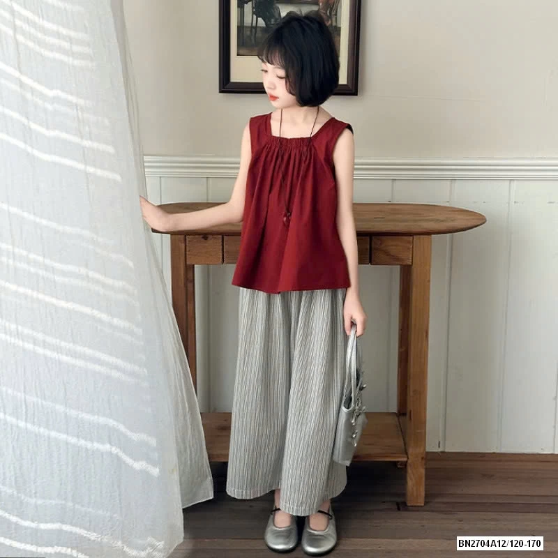 SÉT ÁO ĐỎ QUẦN SUÔNG SỌC SZ ĐẠI